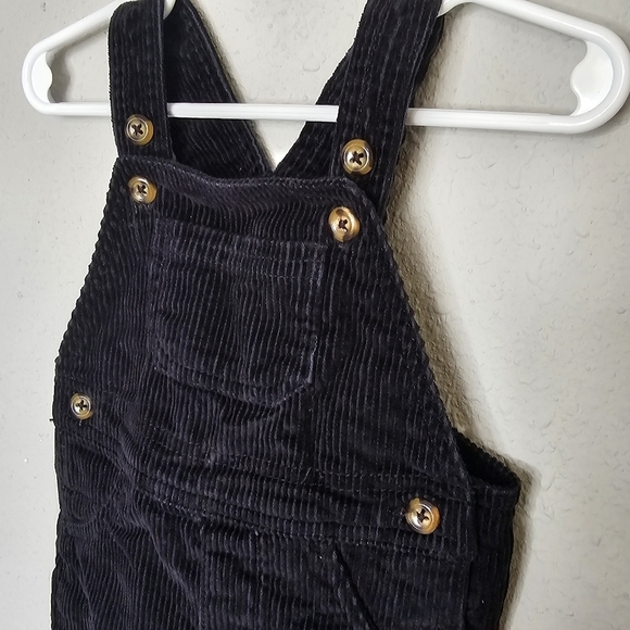 Carters Just One You Black Corduroy Overalls Pants Baby Size 9 M months Coverall - Picture 1 of 9